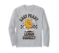 Retro Easy Peasy Lemon Squeezy Funny Lemon Stand Lemonade Long Sleeve T-Shirt