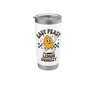 Retro Easy Peasy Lemon Squeezy Funny Lemon Stand Lemonade Stainless Steel Insulated Tumbler