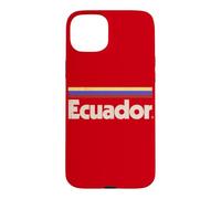 Retro Ecuador Flag Ecuadorian Red Case for iPhone 15 Plus