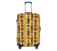 Retro Egypt Pattern A Print Travel Luggage Covers, Washable Suitcase Covers Protector for Luggage 18-32 Inch High Elasticity, Black, Small