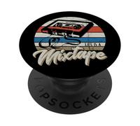 Retro Eighties Tape Nineties Cassette Life Is A Mixtape PopSockets Adhesive PopGrip