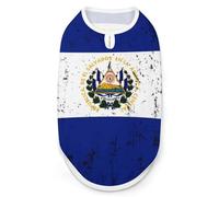 Retro El Salvador Flag Versatile Dog Vests for Dogs And Cats - Full Print Pet Vest M