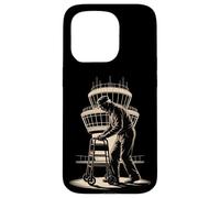 Retro Elderly Walker Airport Control Tower Case for iPhone 15 Pro