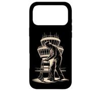 Retro Elderly Walker Airport Control Tower Case for iPhone 17 Pro Max