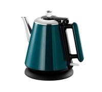 Retro Electric Kettle 1.2L, 1200W Stainless Steel Interior, Dark Green | Auto shut-off, boil-dry protection and 360° cordless base for tea, coffee, home, office and small kitchens