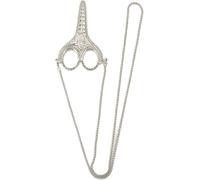 Retro Embroidery Scissors, Vintage Sewing Scissors with Sheath Chain, Stainless Steel Needlework Scissors, Exquisite Craft Scissors Kit for Cross Stitch and Embroidery, Silver Clever Fashion