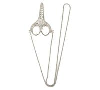 Retro Embroidery Scissors, Vintage Sewing Scissors with Sheath Chain, Stainless Steel Needlework Scissors, Exquisite Craft Scissors Kit for Cross Stitch and Embroidery, Silver