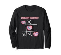 Retro Emergency Department ED ER Nurse Valentines Day Women Long Sleeve T-Shirt