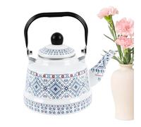 Retro Enamel Tea Kettle - 2.5L Vintage Teapot, Kitchen Accessory with Material, Home Gadget with Classic Design, Cooking Tool, Beverage Equipment Kettle for Dorm, Apartment, and Picnic Use
