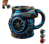 Retro Engine Coffee Mug,V8 Engine Turbo Mug,3D Mechanical Coffee Cup,Personalized Double Wall Insulation Car M-UG with Handle,Mechanic CoffeeMug for Father's Day,Christmas,Mechanic,Car Enthusiast