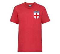 Retro England Red Football Short Sleeves T-Shirt for Boys and Girls Best Birthday Gift for Children. (3-4 Years)