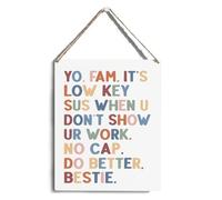 Retro English Music Classroom Decor Wood Sign Funny Teacher Gifts for Male Teachers Women Middle High English Music Classroom Door Wall Hanging Wood Sign Decor