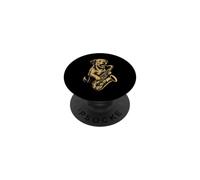 Retro Engraving Style Scruffy Dog Musician Playing Saxophone PopSockets Adhesive PopGrip