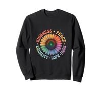 Retro Equality Sunflower Design Featuring Human Rights Peace Sweatshirt