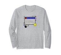 Retro Error 404 Patience Not Found Warning Pixel Art Long Sleeve T-Shirt