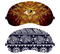 Retro Ethnic Boho Floral 2-Pack Light-Blocking, Soft, Breathable Sleeping Masks Blindfold Sleep Masks