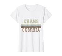 Retro Evans Georgia Value Graphic T-Shirt, Women, White, L