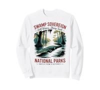 Retro Everglades Gator - National Parks Swamp Wildlife Sweatshirt