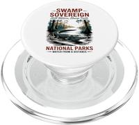 Retro Everglades Wildlife - National Parks Swamp Alligator PopSockets PopGrip for MagSafe