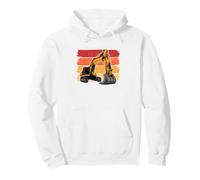 Retro Excavator Digging Truck Constructions Pullover Hoodie