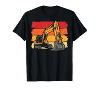 Retro Excavator Digging Truck Constructions T-Shirt