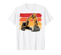Retro Excavator Digging Truck Constructions T-Shirt
