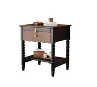 Retro Expandable Bedside Table Nightstand with Storage Shelf Vintage Sofa Side Table for Living Room Creative Design Multicolor One Size