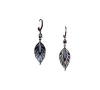 Retro Exquisite Black Hollow Crystal Leaf Drop Dangle Earrings For Women Personality Design Korean Earrings Party Jewelry Gift