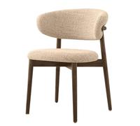 Retro Fabric Dining Chair No Armrests Modern Nordic Design Wooden Base 150kg Weight Capacity Stylish Upholstered Seat Comfortable Home Furniture