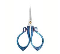 Retro Fabric Scissors Small Embroidery, Royal Blue