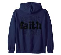 Retro Faith Christian - Faith Based Bible Verse Religious Zip Hoodie