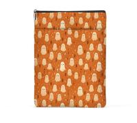 Retro Fall Autumn Book Sleeve, Halloween Thanksgiving Book Covers for Paperbacks, Cute Ghost Book Pouch Book Protector, Book Lovers Gifts for Women Readers Daughter, Book Accessories Book Club Gifts