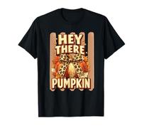 Retro Fall Pumpkin Coquette Leopard Hey There Pumpkin T-Shirt