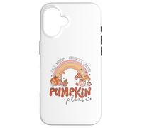 Retro Fall Pumpkin Please Rainbow Autumn Aesthetic Design Case for iPhone 16