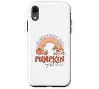Retro Fall Pumpkin Please Rainbow Autumn Aesthetic Design Case for iPhone XR