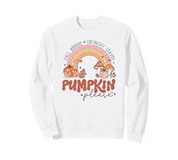 Retro Fall Pumpkin Please Rainbow Autumn Aesthetic Design Sweatshirt
