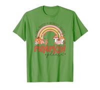 Retro Fall Pumpkin Please Rainbow Autumn Aesthetic Design T-Shirt