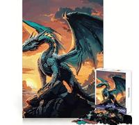Retro Fantasy Dragon Beast Jigsaw Puzzles for Adults 1000 Piece Strengthen Recall Casual Fun Quality Edge Stylish Gift (38x52cm)