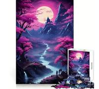 Retro Fantasy Landscape 1000 Pieces Jigsaws Adults Puzzles Think Smart Toy Home Activity Smooth Cut Xmas Surprise (38x26cm)