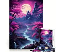 Retro Fantasy Landscape Jigsaw Puzzle 1000 Piece for Teenagers Reason Skill Toy Relaxing Fun Exact Cut (38x52cm)