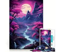 Retro Fantasy Landscape Jigsaw Puzzle 1000 Piece for Teenagers Reason Skill Toy Relaxing Fun Exact Cut (38x52cm)