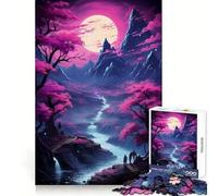 Retro Fantasy Landscape Jigsaw Puzzles for Adults 1000 Pieces Brain Skill Relaxed Mind Exact Edge Art Collection Piece (50x75cm)
