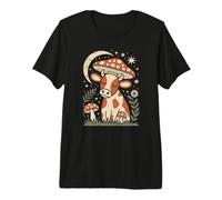 Retro Farm Animal Relaxing by a Magical red Toadstool Premium T-Shirt