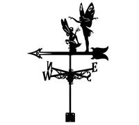 Retro Farm Scene Garden Stake Weather Vane, Stainless Steel Metal Weathervane, Decorative Wind Direction Indicator for Home Outdoor, Garage, Cupola, Barn