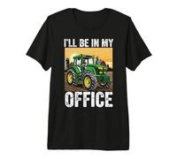 Retro Farm Tractor Farming I Will Be in My Office Premium T-Shirt