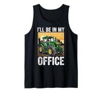 Retro Farm Tractor Farming I Will Be in My Office Tank Top