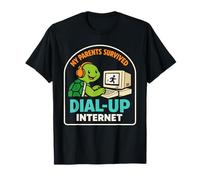 Retro Father's Day Tech My Parents Survived DIAL UP Internet T-Shirt