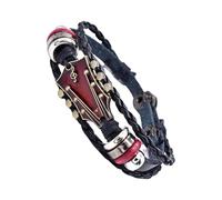 Retro Faux Leather Punk Guitar Adjustable Braided Wristband Hand Woven Wrist Jewelry For Music Enthusiasts Fashionable Wristband
