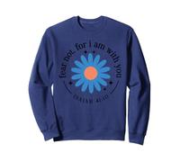 Retro Fear Not God Is With You Encouragement Christian Faith Sweatshirt