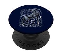 Retro Fenrir Celtic Compass - Norse Wolf Viking Vegvisir PopSockets Adhesive PopGrip
